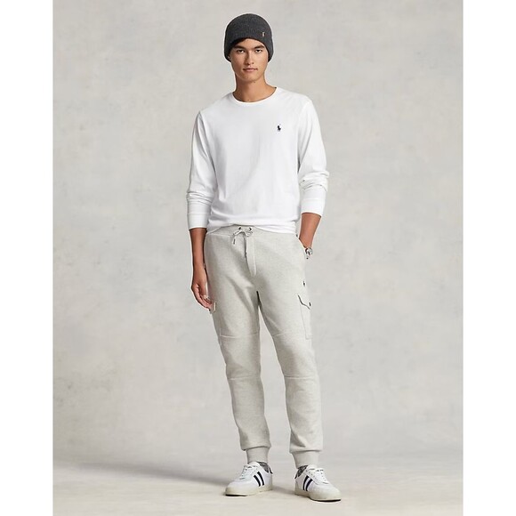 NWT Polo Ralph Lauren Men's Double Knit Cargo Fleece Jogger Sweatpants Gray XXL - Picture 2 of 6